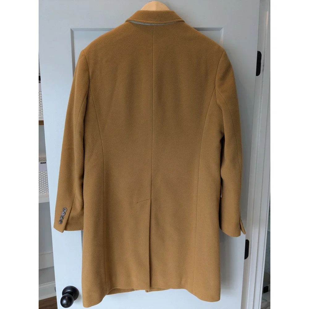 J‎ Crew Ludlow Wool Cashmere Top Coat Camel Tan Mens Size 40S